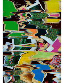 Liz Trosper, Avril Page #1, Vinyl Ink on Canvas, 38.25” x 49.5”