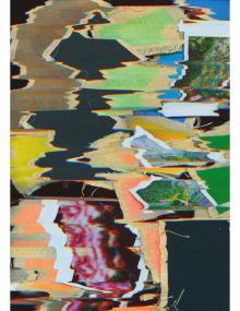 Liz Trosper, Avril Page #12, Vinyl Ink on Canvas, 38.25” x 49.5”