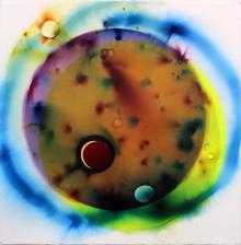 Smoke Painting, Yellow Eclipse #10